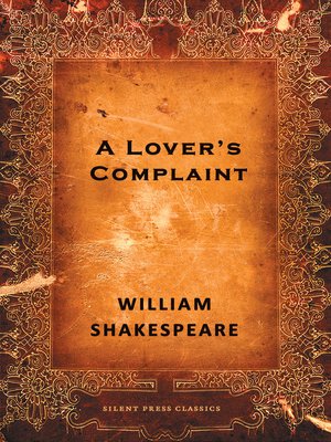 cover image of A Lover&#8217;s Complaint